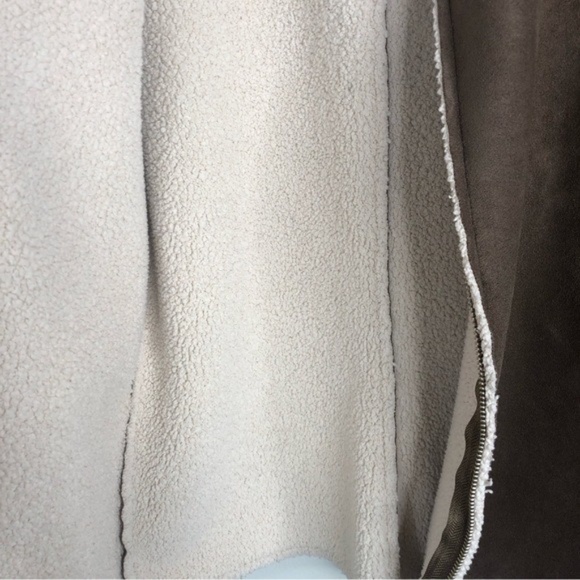 Anthropologie VELVET Brand  Faux Suede Shearling Lined Jacket - Picture 3 of 7